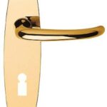 Deurkruk op schild Sleutelgat TIMELESS 1922MPON** Messing Ongelakt