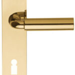 Deurkruk op schild Sleutelgat TIMELESS 1923MPN** Messing Ongelakt