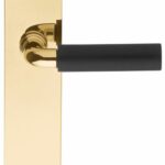 Deurkruk op schild Toiletsluiting TIMELESS 1923MPWC** Messing Ongelakt/Ebbenhout