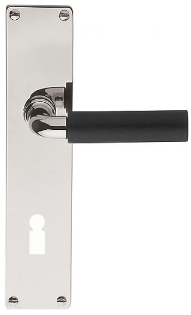 Deurkruk op schild Sleutelgat TIMELESS 1923MPN** Glans Nikkel/Ebbenhout