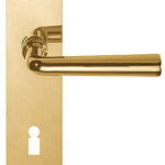 Deurkruk op schild Sleutelgat TIMELESS 1925MPN** Messing Ongelakt