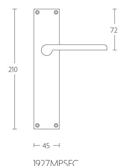 Deurklink op blind schild TIMELESS 1927MPSFC messing ongelakt - Afbeelding 2