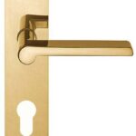 Deurkruk op schild Cilindergat TIMELESS 1927MPY** Messing Ongelakt