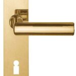 Deurkruk op schild Sleutelgat TIMELESS 1929MPN** Messing Ongelakt