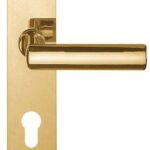 Deurkruk op schild Cilindergat TIMELESS 1929MPY** Messing Ongelakt