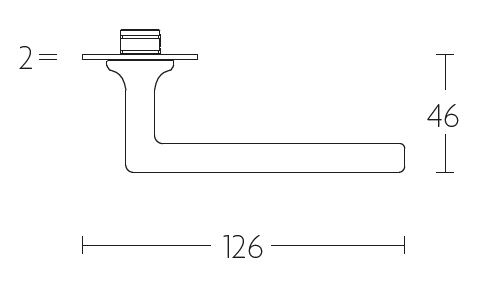 Deurklink op schild toiletsluiting TIMELESS 1929MPWC** messing ongelakt - Afbeelding 3