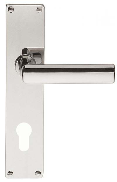Deurklink op schild cilindergat TIMELESS 1929MPY PC glans nikkel
