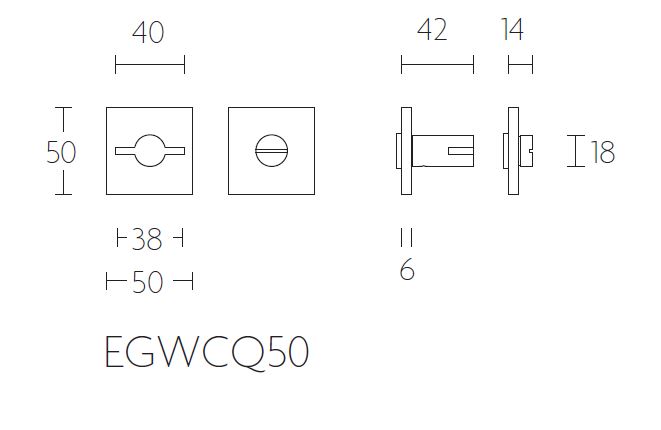 Toiletgarnituur EDGY EGWCQ50 mat rvs - Afbeelding 2