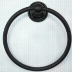 Handdoekring 160 mm ijzer zwart