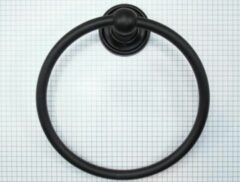 Handdoekring 160 mm ijzer zwart