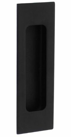 Schuifdeurkom rechthoek 120x40mm blind Mat Zwart