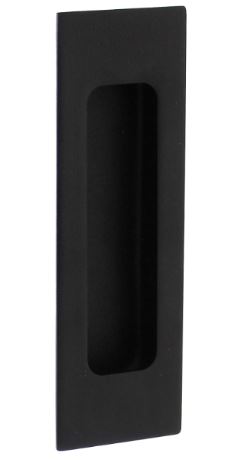 Schuifdeurkom rechthoek 120x40mm blind Mat Zwart