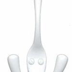 Kapstokhaak dubbel ijzer wit