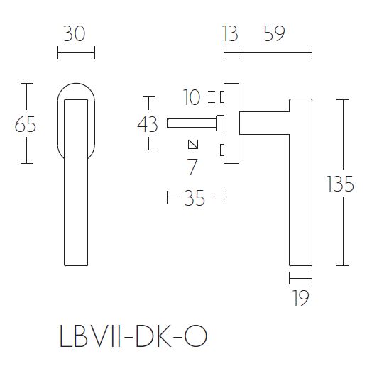 Draaikiepgarnituur BASICS LBVIIDK-O mat zwart - Afbeelding 2
