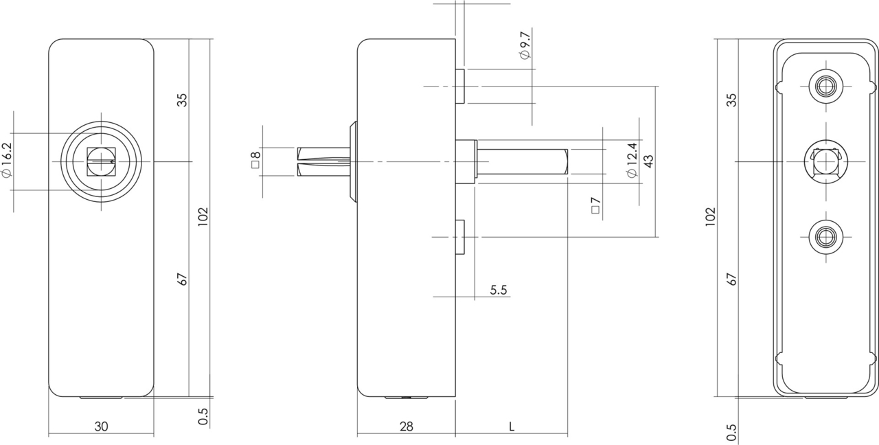 Intersteel raamkruk Slotconstructie hals Ø16mm mat zwart - Afbeelding 2