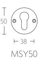 Cilinderplaatje TIMELESS MSY50 mat zwart - Afbeelding 2