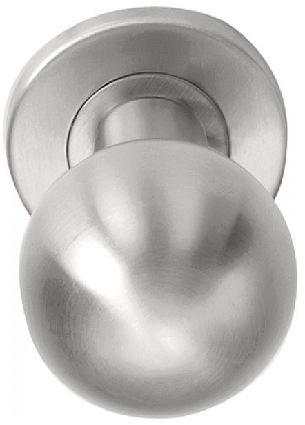 Voordeurknop BASIC LB501V Vast op Rozet RVS