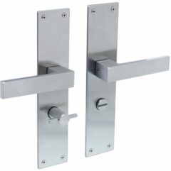 Deurkruk Amsterdam Met Renovatieschild WC63/8 RVS