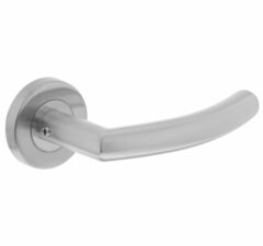 Intersteel Deurkruk Half rond/hoek 90°op rozet 500 serie RVS