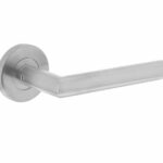 Deurkruk Hoek 90°op rozet 500 serie RVS