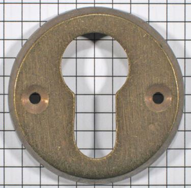 Cylinderslotplaat messing antiek