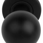 Voordeurknop Vast op Rozet RVS/Zwart