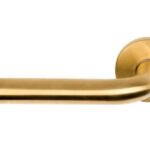 Gatdeel Links Deurkruk BASIC LBIII-19 op ronde rozet PVD Mat Goud