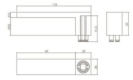 Intersteel deurklink Amsterdam op renovatie schild rechthoekig PC72 rvs/mat zwart - Afbeelding 4