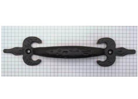 Vaste handgreep ijzer zwart 180 mm