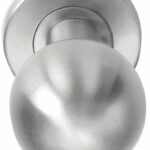 Voordeurknop BASIC LB501D Draaibaar op Rozet RVS