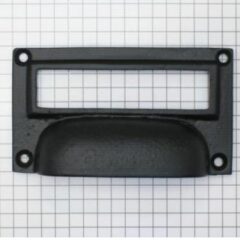 Etiketgreep ijzer zwart 78 x 44 mm