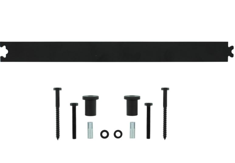 Tussenrail 45 cm tbv schuifdeursysteem mat zwart