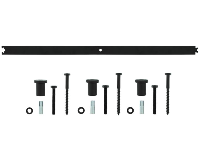 Tussenrail 90 cm tbv schuifdeursysteem mat zwart