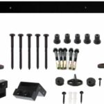 Schuifdeur Systeem 2 Meter Hangrollen Recht Staal Mat Zwart