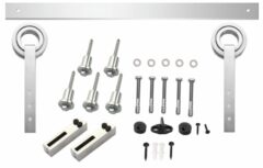 Schuifdeur Systeem 2 Meter Hangrollen met Open Wiel RVS