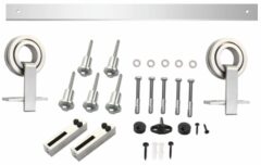 Schuifdeur Systeem 2 Meter Hangrollen met Open Wiel 155 mm RVS