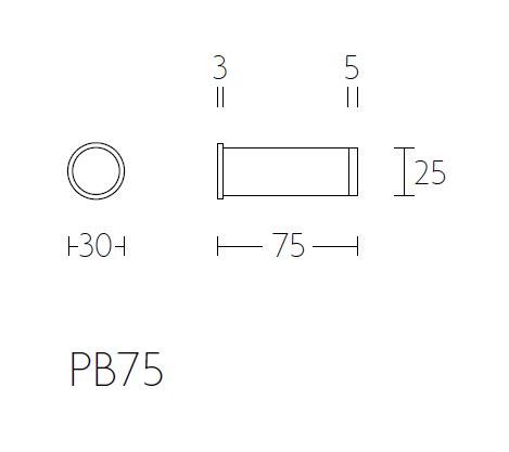 Deurstopper PIET BOON PB75 mat zwart - Afbeelding 2