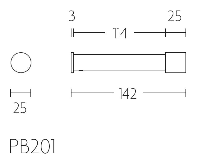 Reserve Toiletrolhouder PIET BOON PB201 mat zwart - Afbeelding 2