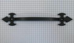 Vaste handgreep ijzer zwart 172 mm