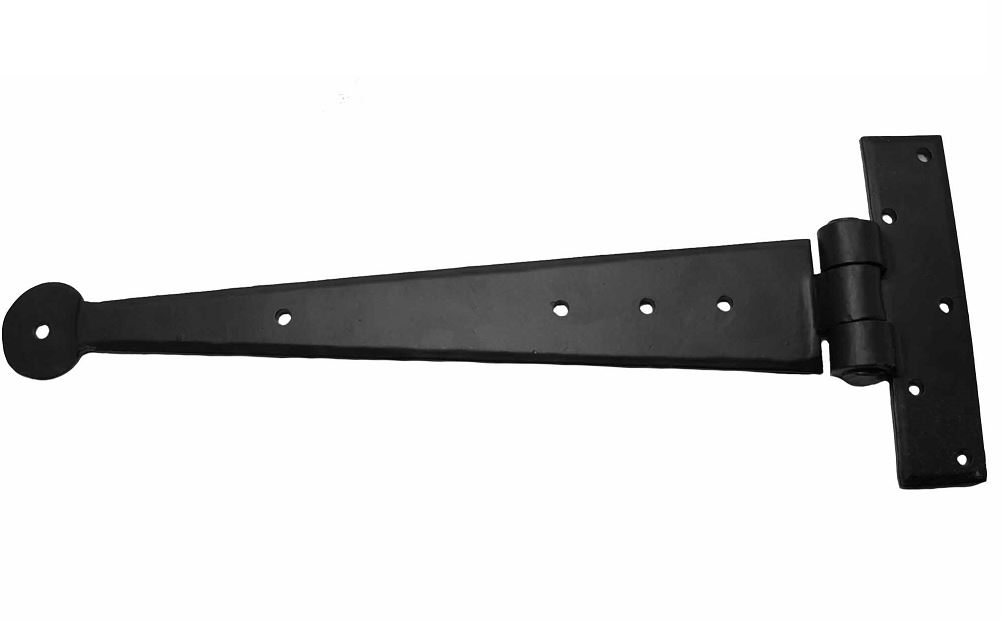 Gesmeed T-scharnier 306 mm ijzer zwart