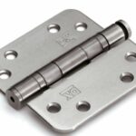 Kogellagerscharnier doorgezet 89x89 mm ronde hoek RVS
