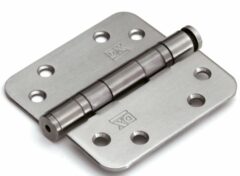 Kogellagerscharnier doorgezet 89x89 mm ronde hoek RVS