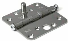 Kogellagerscharnier doorgezet 89x89 mm ronde hoek SKG***®