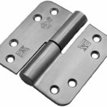 SKG3 Kogelstift paumelle Ronde hoek 89x89 mm Rechts RVS