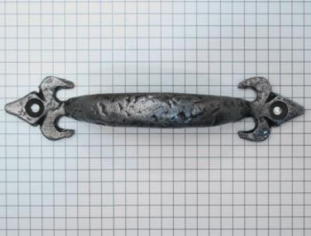 Vaste handgreep ijzer blank gelakt 125 mm