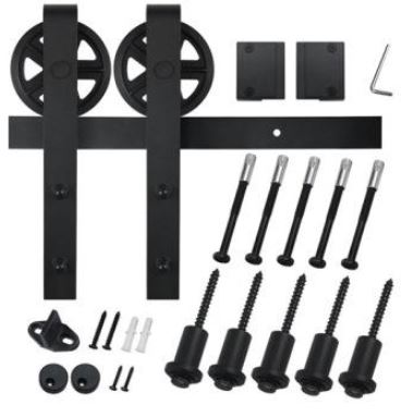 Schuifdeur Systeem compleet met softclose rail 2x1 meter Zwart