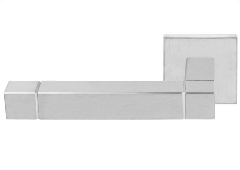 Gatdeel Links Deurkruk SQUARE JB100 ongeveerd op rozet Mat RVS