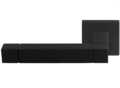 Gatdeel Links Deurkruk SQUARE JB100 ongeveerd op rozet Mat Zwart