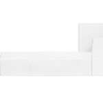 Gatdeel Links Deurkruk SQUARE JB100 ongeveerd op rozet Mat Wit