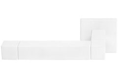 Gatdeel Links Deurkruk SQUARE JB100 ongeveerd op rozet Mat Wit